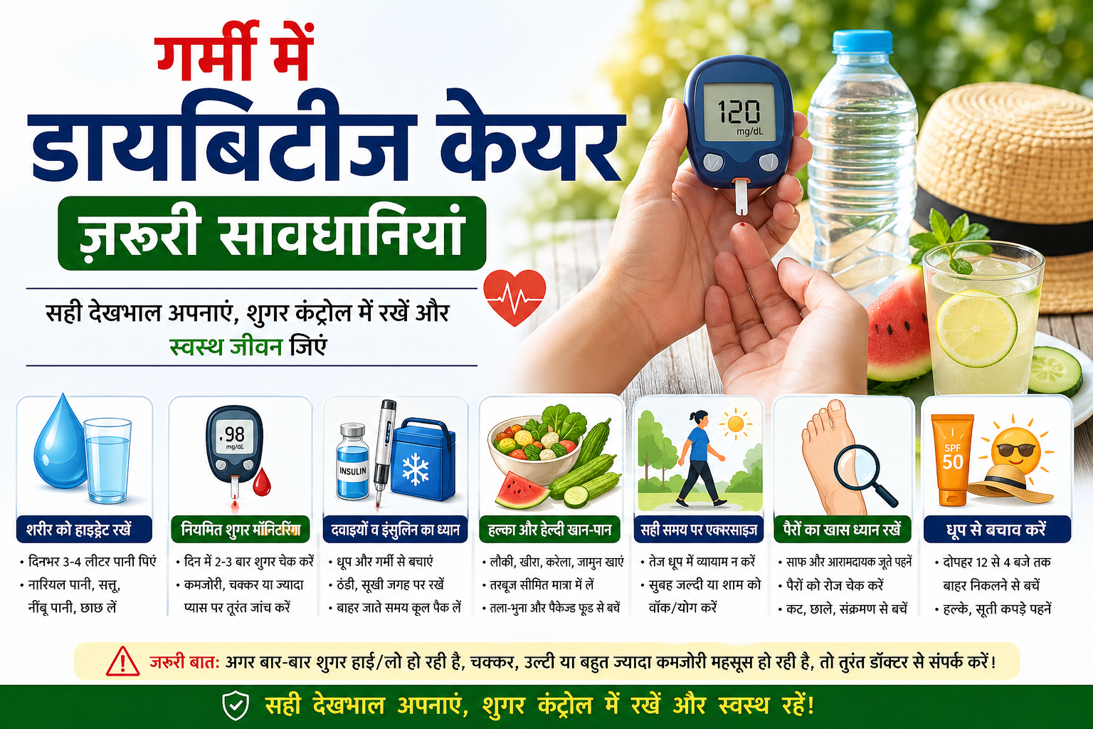 Diabetes care in summer tips for blood sugar control