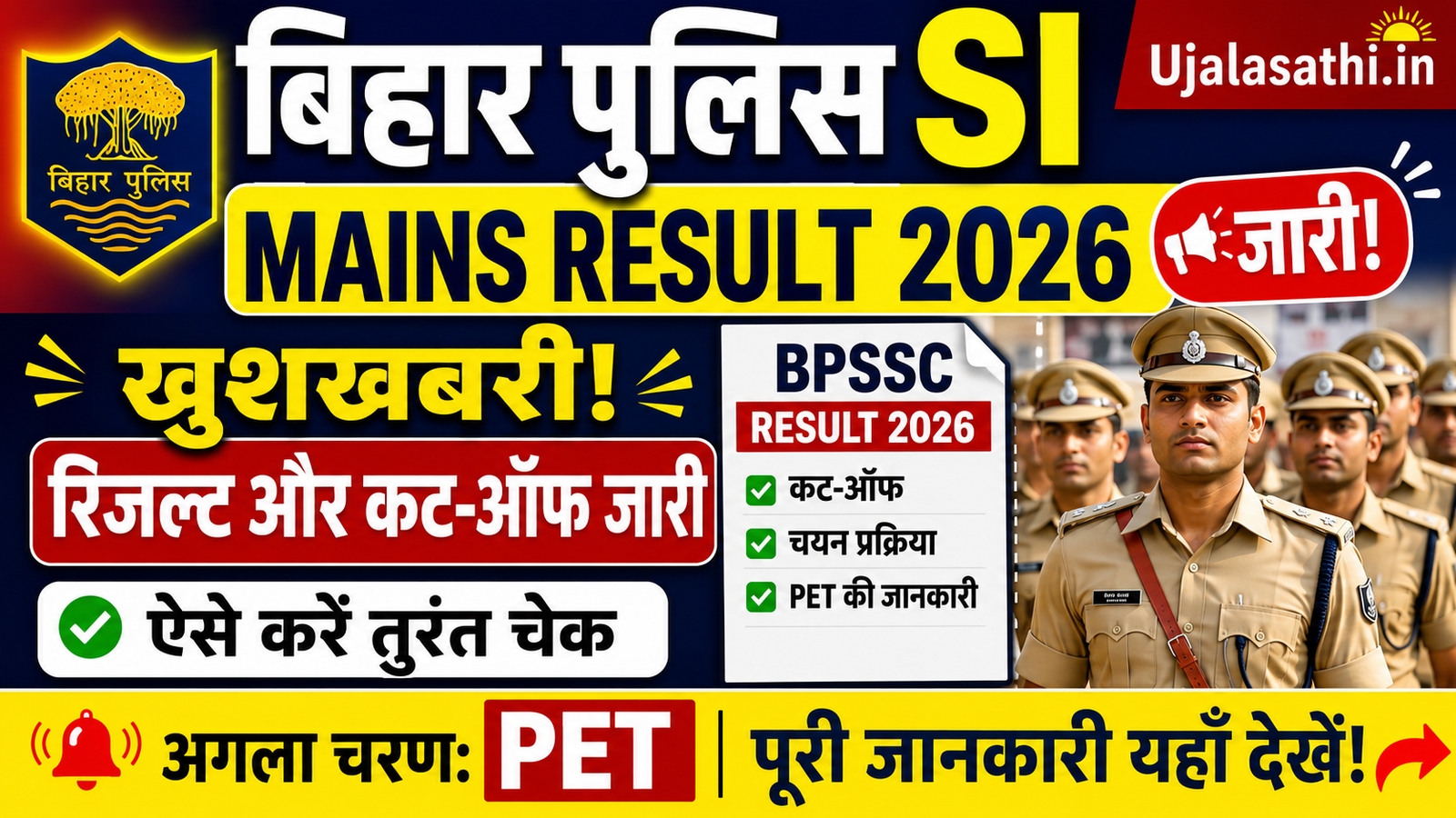 Bihar Police SI Mains Result 2026