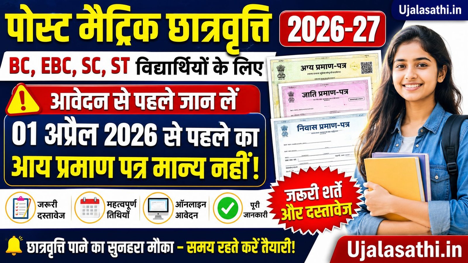 Post Matric Scholarship 2026-27