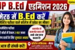 UP B.Ed Admission 2026