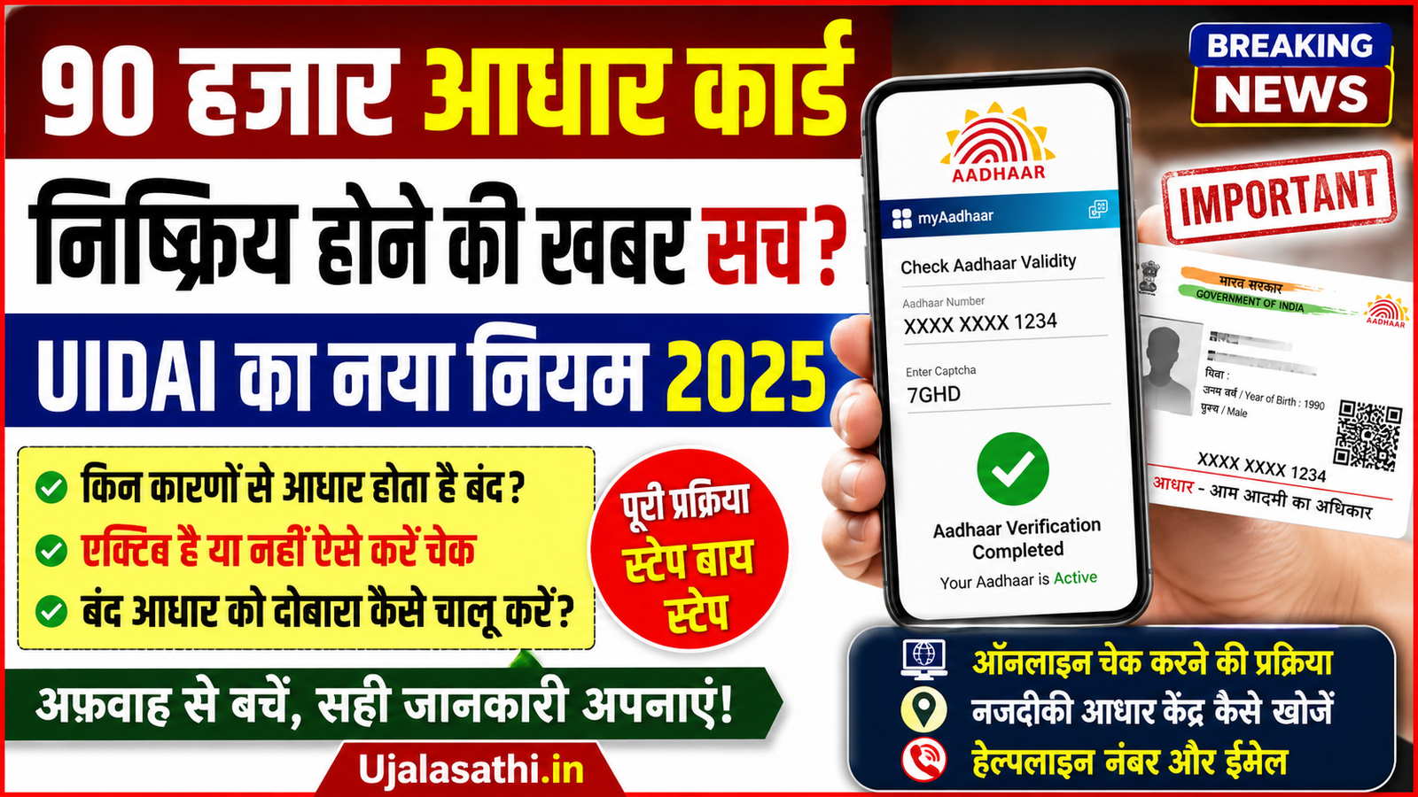 आधार कार्ड निष्क्रिय