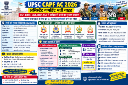 UPSC CAPF AC 2026 असिस्टेंट कमांडेंट भर्ती गाइड और चयन प्रक्रिया